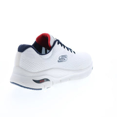 Skechers Arch Fit 232040 Mens White Canvas Lace Up Lifestyle