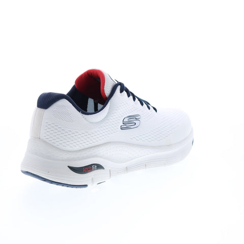 Skechers Arch Fit 232040 Mens White Extra Wide Canvas Lifestyle Sneakers Shoes