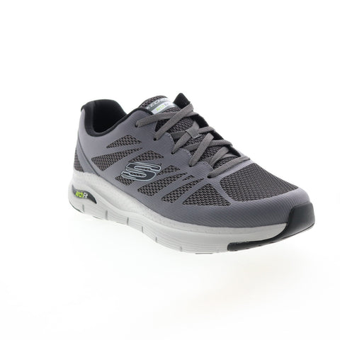 Skechers Arch Fit Charge Back 232042WW Mens Gray Extra Wide Sneakers Shoes