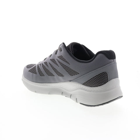 Skechers Arch Fit Charge Back 232042WW Mens Gray Extra Wide Sneakers Shoes