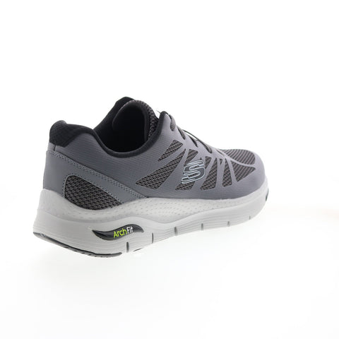 Skechers Arch Fit Charge Back 232042WW Mens Gray Extra Wide Sneakers Shoes