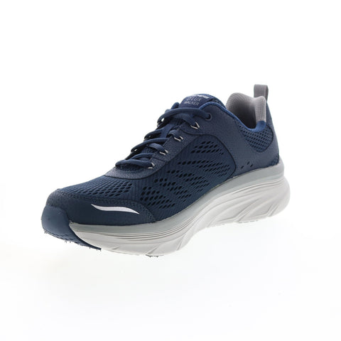Skechers D'Lux Walker Mens Blue Extra Wide Lifestyle Sneakers Shoes