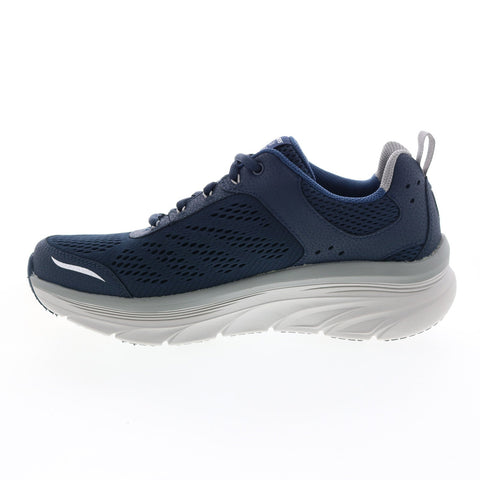 Skechers D'Lux Walker Mens Blue Extra Wide Lifestyle Sneakers Shoes