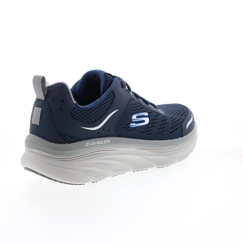 Skechers D'Lux Walker Mens Blue Extra Wide Lifestyle Sneakers Shoes