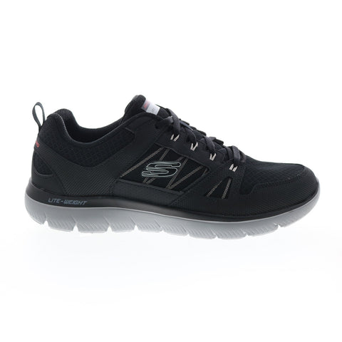 Skechers Summits New World 232069 Mens Black Canvas Athletic Running Shoes
