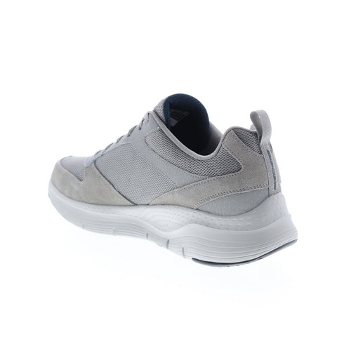 Skechers Arch Fit Servitica 232101 Mens Gray Suede Lifestyle Sneakers Shoes