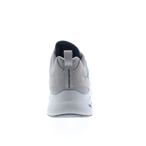 Skechers Arch Fit Servitica 232101 Mens Gray Suede Lifestyle Sneakers Shoes