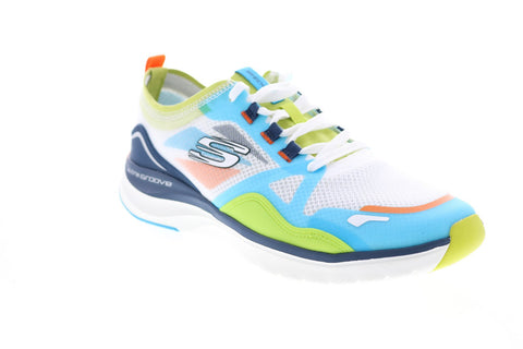 Skechers Ultra Groove 232251 Mens White Blue Lifestyle Sneakers Shoes