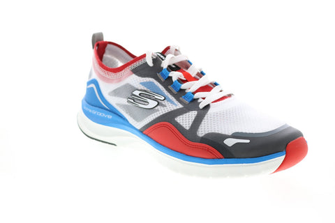Skechers Ultra Groove 232251 Mens White Red Lifestyle Sneakers Shoes