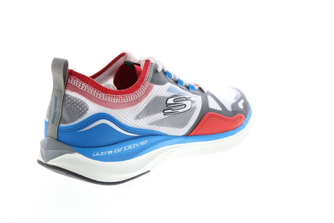Skechers Ultra Groove 232251 Mens White Red Lifestyle Sneakers Shoes