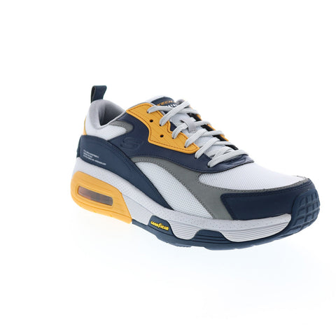 K　サイズ1 Skechers Skech Air Extreme V2 232255 Mens Blue Leather Lifestyle