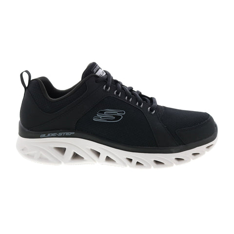 Skechers Glide Step Sport New Approach Mens Black Wide Sneakers Shoes
