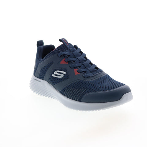 Skechers Bounder High Degree Mens Blue Wide Lifestyle Sneakers Shoes