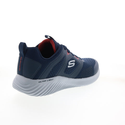 Skechers Bounder High Degree Mens Blue Wide Lifestyle Sneakers Shoes
