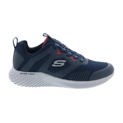 Skechers Bounder High Degree Mens Blue Wide Lifestyle Sneakers Shoes