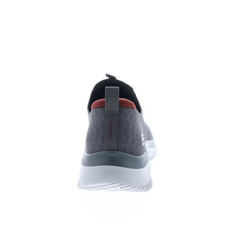 Skechers Ultra Flex 3.0 Demcheck Mens Gray Canvas Lifestyle Sneakers Shoes