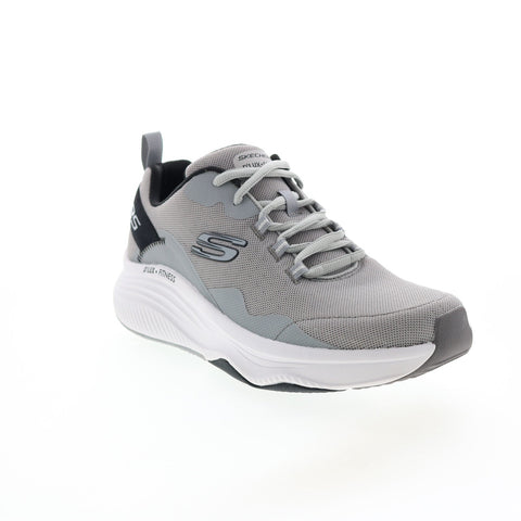 Skechers D'Lux Fitness Roam Free 232358 Mens Gray Lifestyle Sneakers Shoes