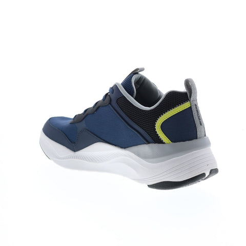 Skechers Mira 232373 Mens Blue Leather Lace Up Lifestyle Sneakers Shoes