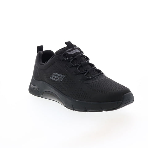 Skechers Skech Air Arch Fit 232556 Mens Black Canvas Lifestyle Sneakers Shoes