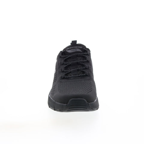 Skechers Skech Air Arch Fit 232556 Mens Black Canvas Lifestyle Sneakers Shoes