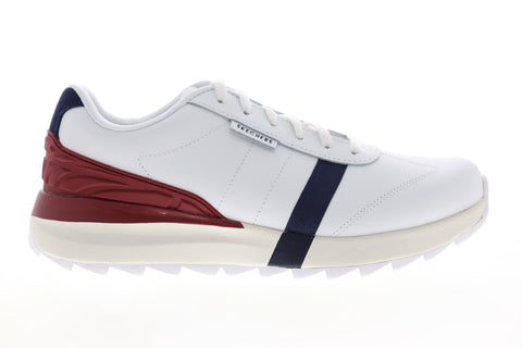 Skechers Speedtooth 237007 Mens White Leather Low Top Lifestyle Sneakers Shoes