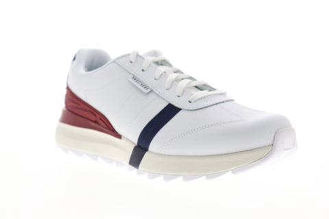Skechers Speedtooth 237007 Mens White Leather Low Top Lifestyle Sneakers Shoes