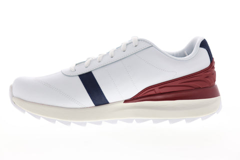 Skechers Speedtooth 237007 Mens White Leather Low Top Lifestyle Sneakers Shoes