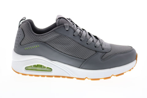 Skechers Uno Fastime 237016 Mens Gray Canvas Lifestyle Sneakers Shoes
