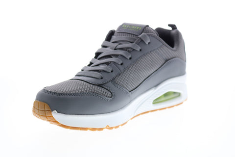 Skechers Uno Fastime 237016 Mens Gray Canvas Lifestyle Sneakers Shoes