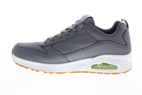 Skechers Uno Fastime 237016 Mens Gray Canvas Lifestyle Sneakers Shoes