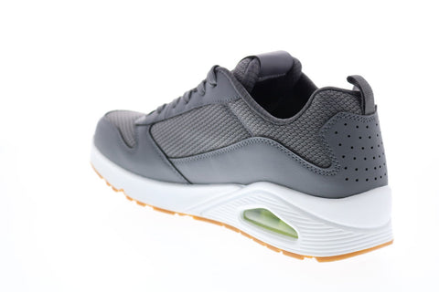 Skechers Uno Fastime 237016 Mens Gray Canvas Lifestyle Sneakers Shoes
