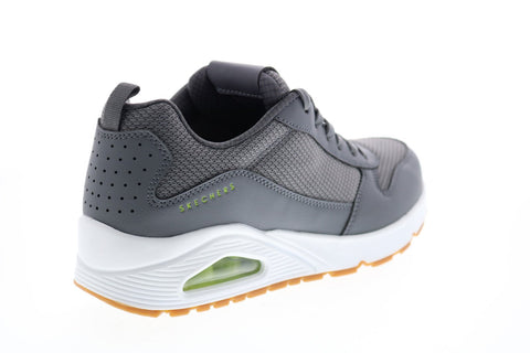 Skechers Uno Fastime 237016 Mens Gray Canvas Lifestyle Sneakers Shoes