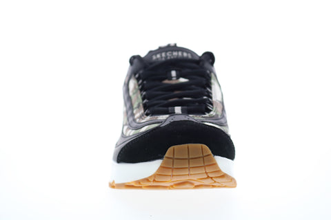 Skechers Uno Focus Fire 237018 Mens Black Leather Lifestyle Sneakers Shoes
