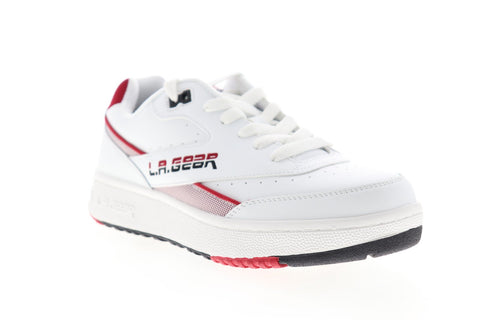 Skechers L.A. Gear Hot Shots Low 237064 Mens White Leather Low Top Sneakers Shoes