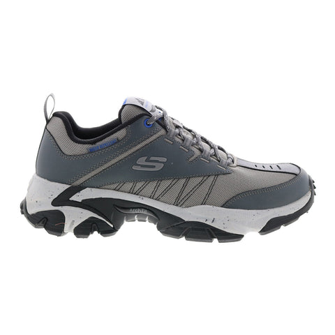 Skechers Arch Fit Phantom 237108 Mens Gray Leather Athletic Hiking Shoes