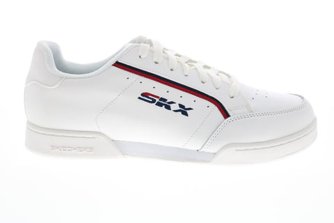 Skechers Endour Mindelta 237136 Mens White Leather Lifestyle Sneakers Shoes