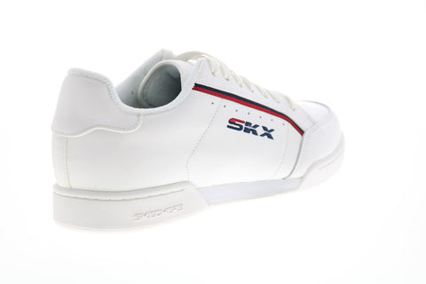 Skechers Endour Mindelta 237136 Mens White Leather Lifestyle Sneakers Shoes