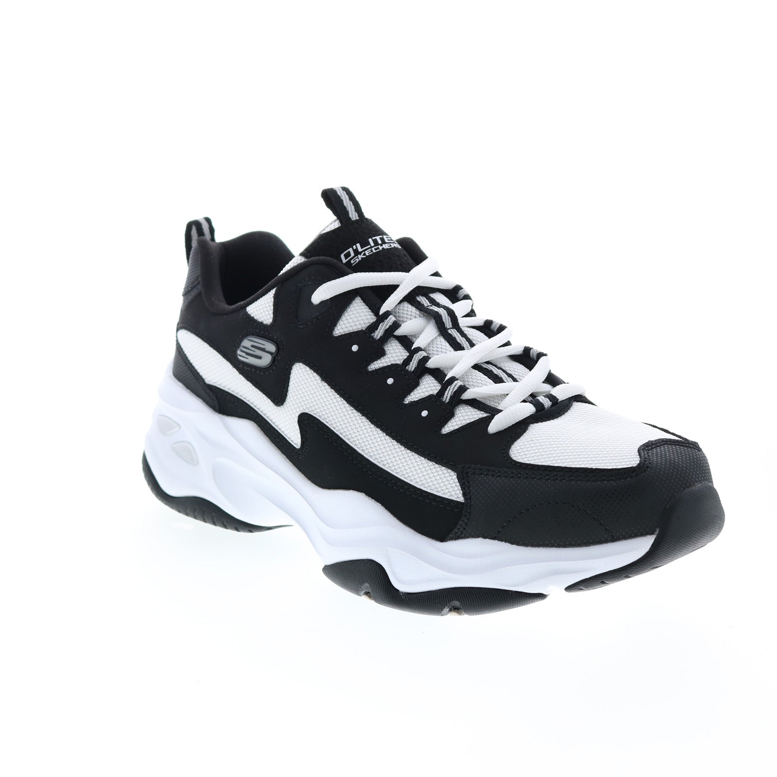 Skechers D'Lites 4.0 237225 Mens Black Canvas Lifestyle Sneakers