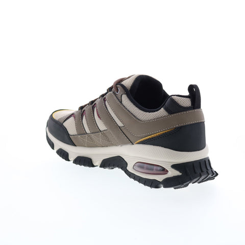Skechers Skech Air Envoy Aiden Mens Brown Leather Athletic Hiking Shoes