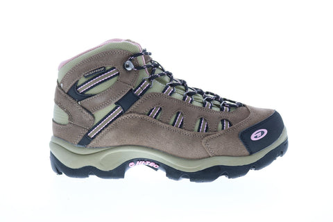 Hi-Tec Bandera Mid WP 24045B Womens Brown Suede Mesh Lace Up Hiking Boots