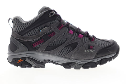 Hi-Tec Ravus Vent Mid WP 24126 Mens Gray Mesh Lace Up Hiking Boots Shoes