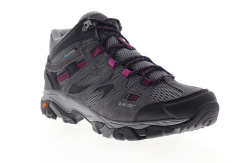 Hi-Tec Ravus Vent Mid WP 24126 Mens Gray Mesh Lace Up Hiking Boots Shoes
