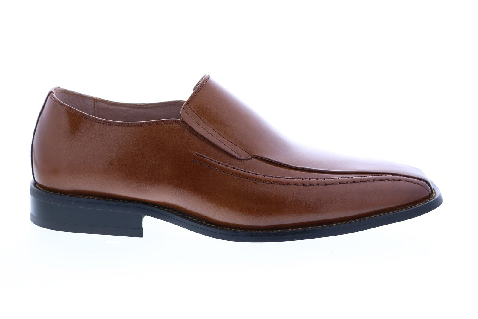 Stacy Adams Hillman Brown Leather Bicycle Toe Slip-On‎ Loafers Stacy Adams Kaylor Moc Toe Bit Slip On Leather Dress Shoes  main image 3