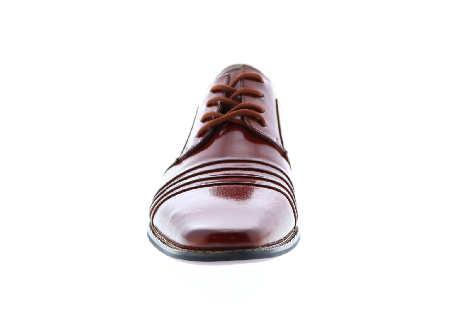 Stacy Adams Raynor 24748 Brown Men’s Leather Dress‎ Shoes Stacy Adams Shoes, Raynor Plain Toe Lace Up Cognac 9 M  main image 2