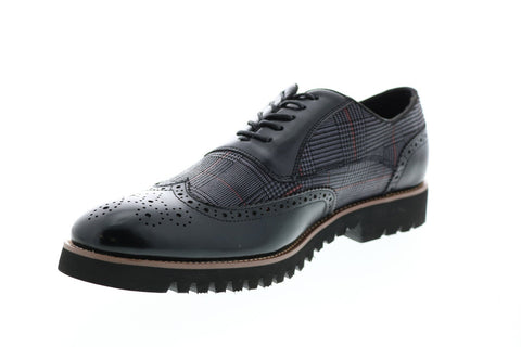 Stacy Adams Baxley 25217-001 Mens Black Leather Wingtip Oxfords Shoes