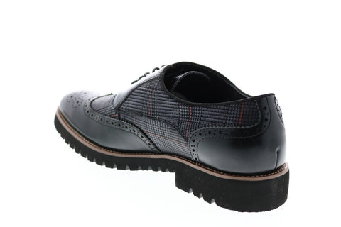 Stacy Adams Baxley 25217-001 Mens Black Leather Wingtip Oxfords Shoes