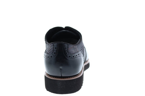 Stacy Adams Baxley 25217-001 Mens Black Leather Wingtip Oxfords Shoes