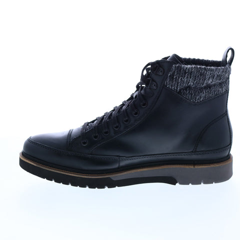 Stacy Adams Envoy 25498-010 Mens Black Leather Lace Up Casual Dress Boots