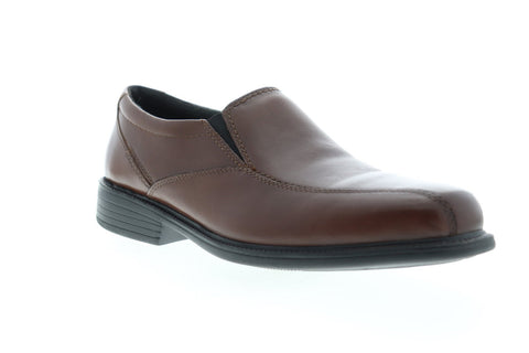 Bostonian Bolton 26025896 Mens Brown Wide 2E Leather Dress Slip On Loafers Shoes