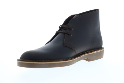 Clarks Bushacre 2 26034135 Mens Brown Leather Lace Up Desert Boots Shoes